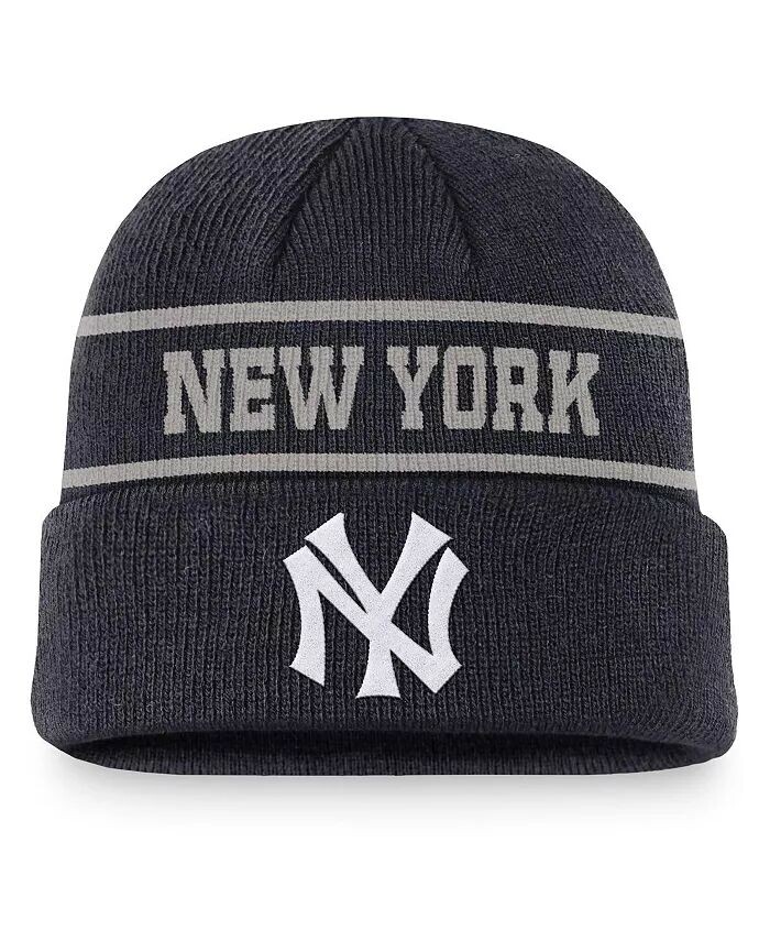 

Мужская темно-синяя вязаная шапка с манжетами New York Yankees Cooperstown Collection Rewind Terra Nike, синий