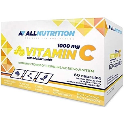 Витамин С с биофлавоноидами, сильный антиоксидант, 10 капсул, 60 шт., Allnutrition биодобавка витамин c с биофлавоноидами 60 капсул