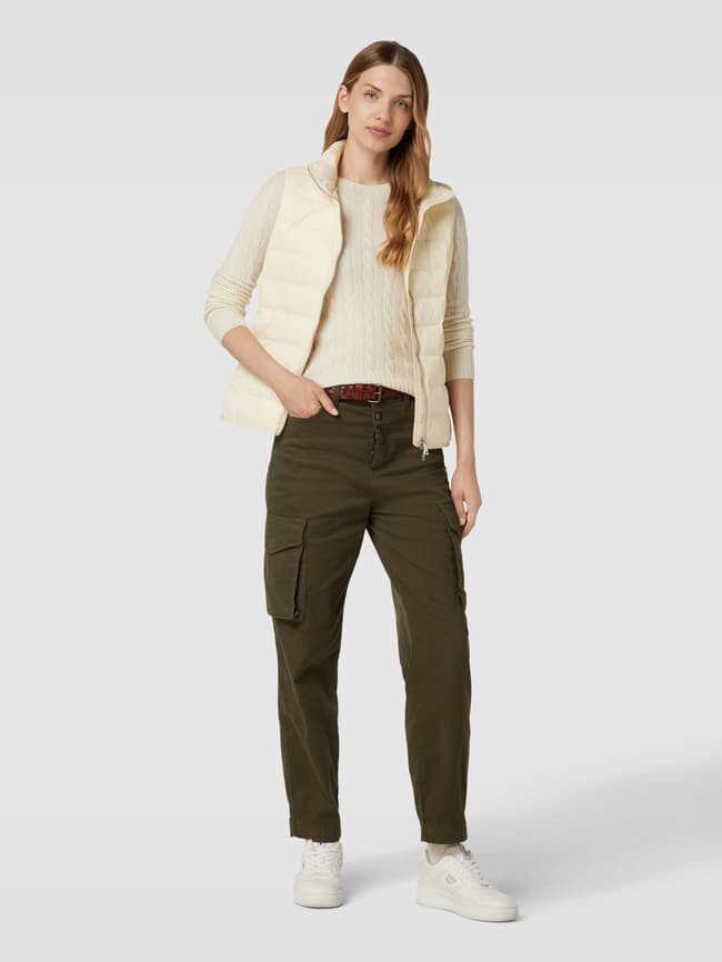 

Стеганый жилет с пришивкой этикеток Polo Ralph Lauren, экрю