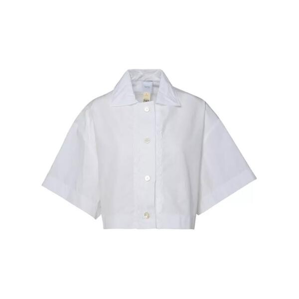 

Футболка crop shirt in cotton Patou, белый