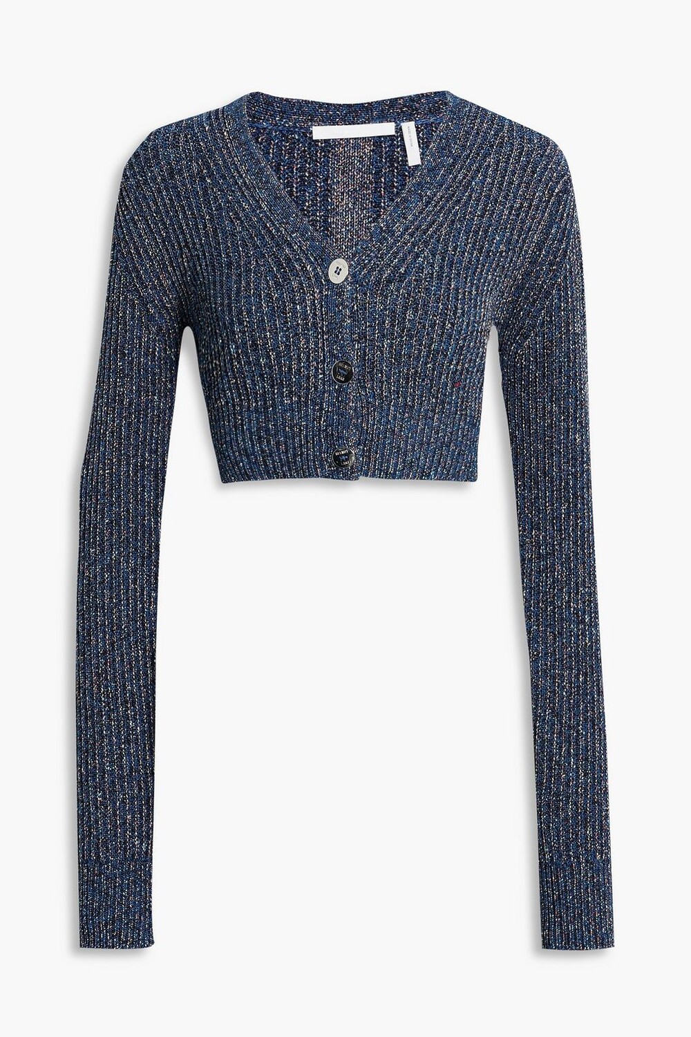 

Укороченный кардиган Donegal из смесового хлопка HELMUT LANG, индиго
