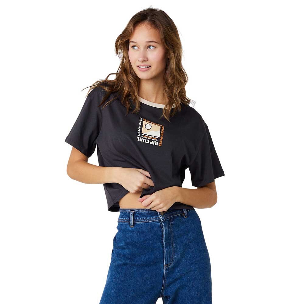 

Футболка Rip Curl Color Block Crop, черный