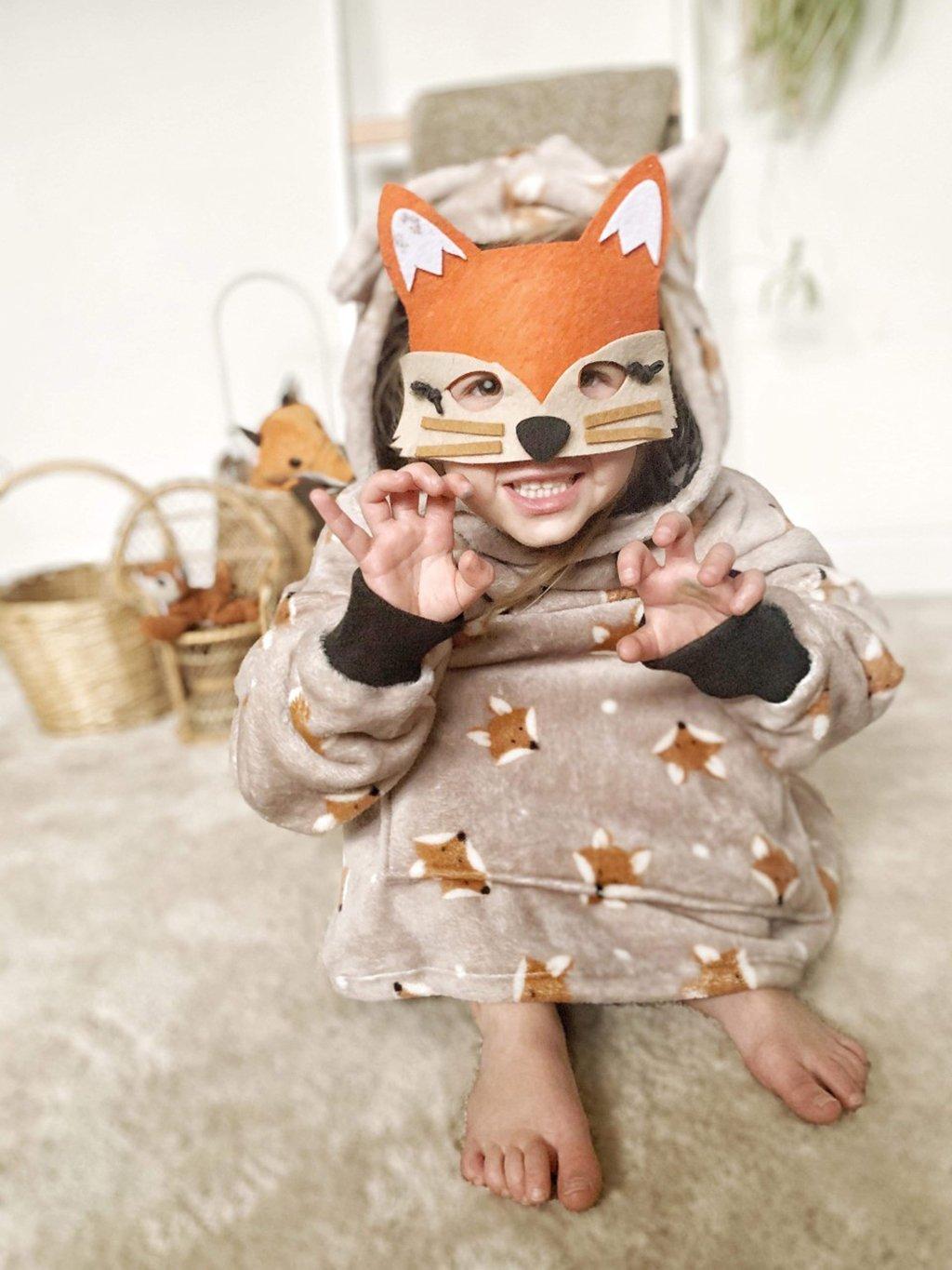 Толстовка Snuggle из сверхмягкого флиса Cute Fox Mink Бежевого цвета Fox In A Box, бежевый