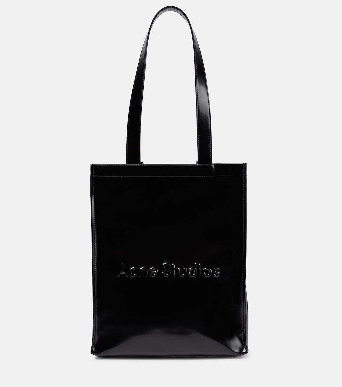 

Мини-сумка-тоут с тисненым логотипом Acne Studios, черный