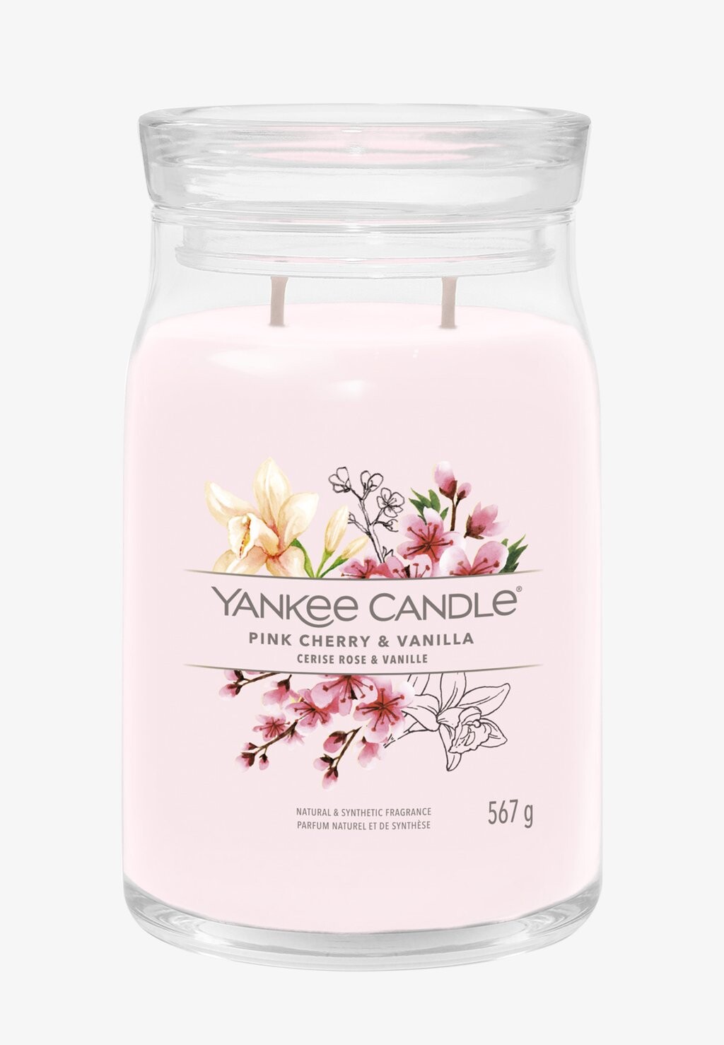 

Ароматическая свеча Signature Large Jar Pink Cherry Vanilla Yankee Candle, розовый