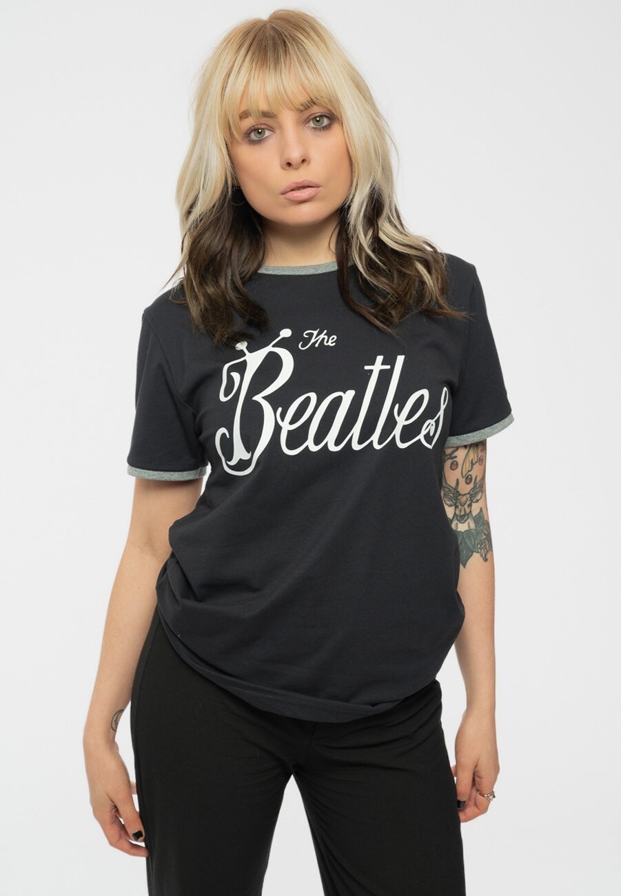 

Футболка с принтом THE BEATLES BUG LOGO RINGER Paradiso Clothing, черный