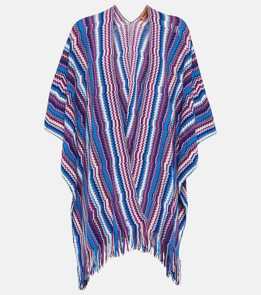 

Кейп из смесовой шерсти с зигзагом Missoni, мультиколор