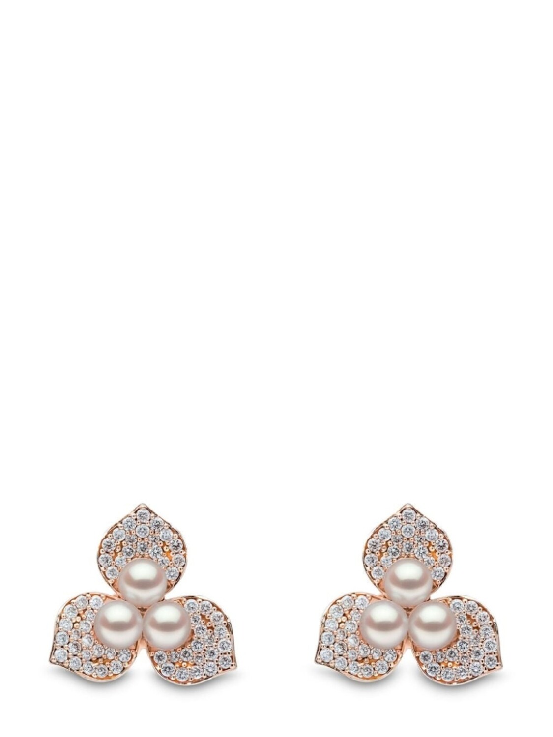 

Серьги Petal из розового золота с жемчугом и бриллиантами Yoko London, розовый