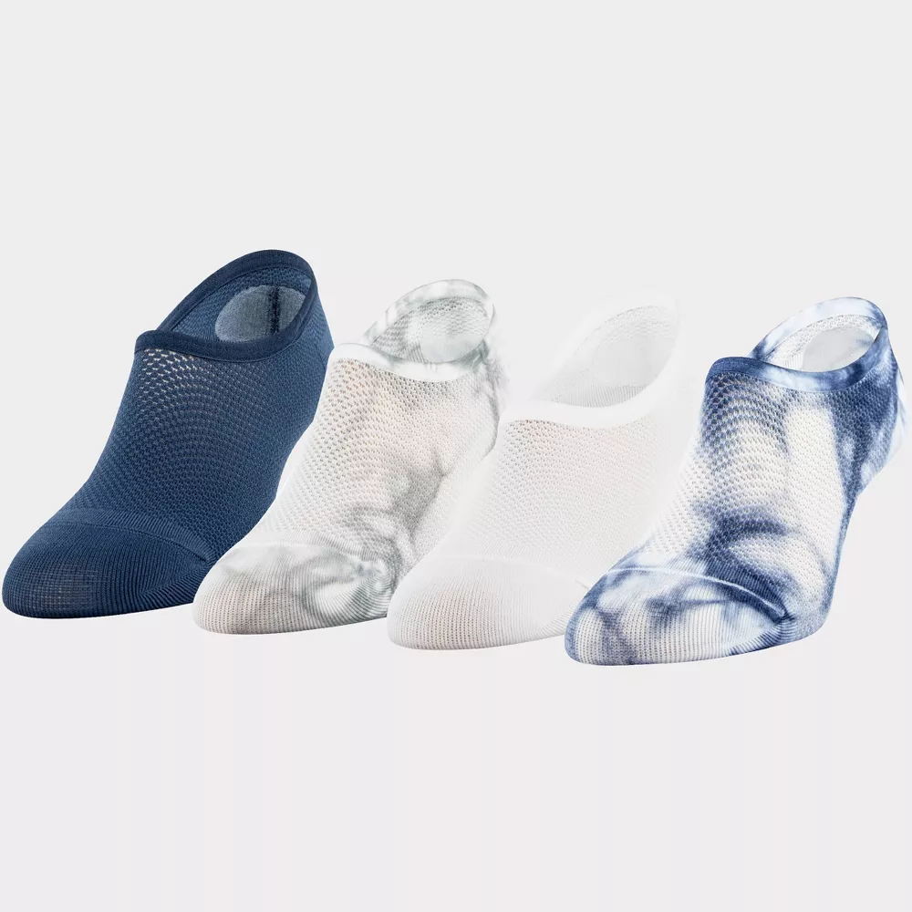 

Peds женские сетчатые носки Tie-Dye Mesh 4pk Ultra Low Liner повседневные носки, цвет Blue/White/Gray/Navy