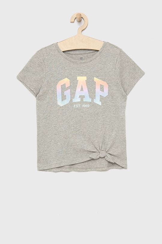 

Детская хлопковая футболка GAP, серый