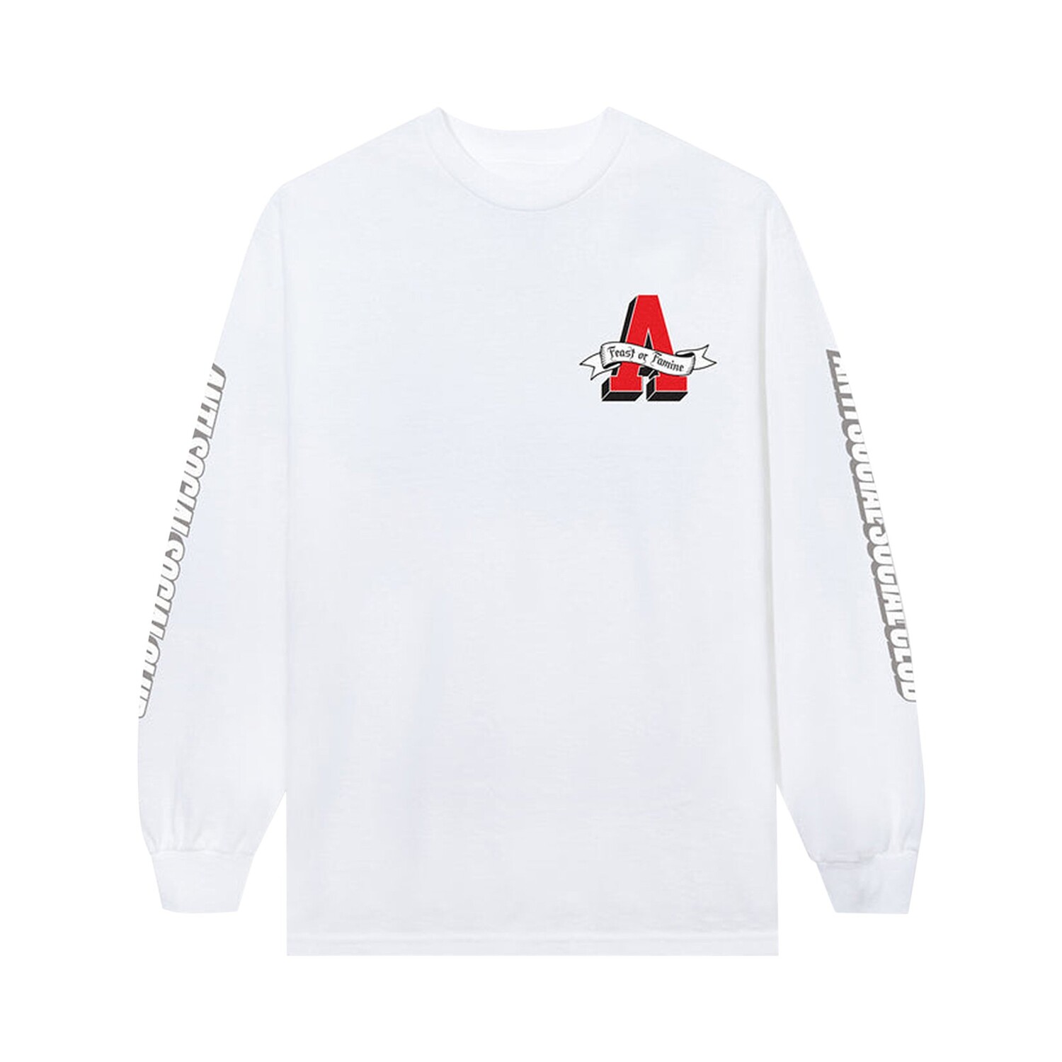 

Футболка Anti Social Social Club x 2 Tone Easy, белая с длинными рукавами, Белый