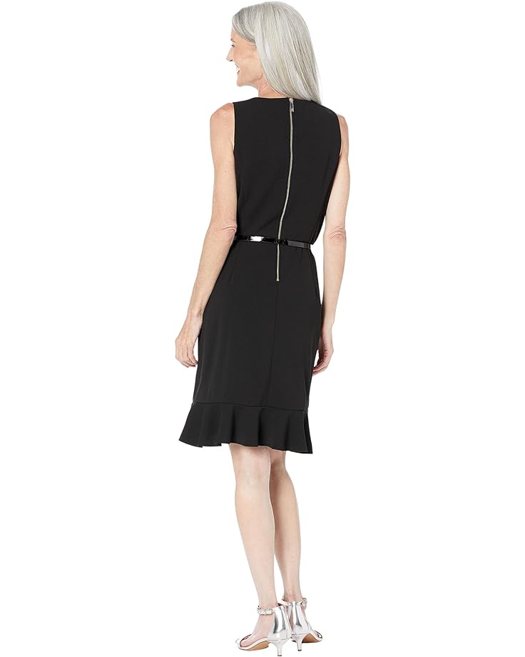 

Платье Tommy Hilfiger Scuba Crepe Asymmetrical Ruffle Hem Dress, черный