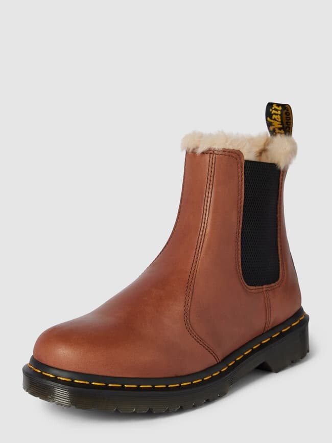 

Ботинки челси из кожи модель "Леонора" Dr. Martens, темно-коричневый