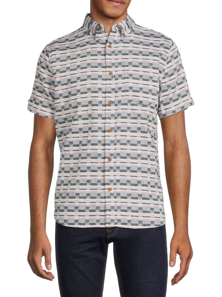 

Рубашка на пуговицах из саржи в клетку в клетку Ben Sherman, цвет Blue Denim