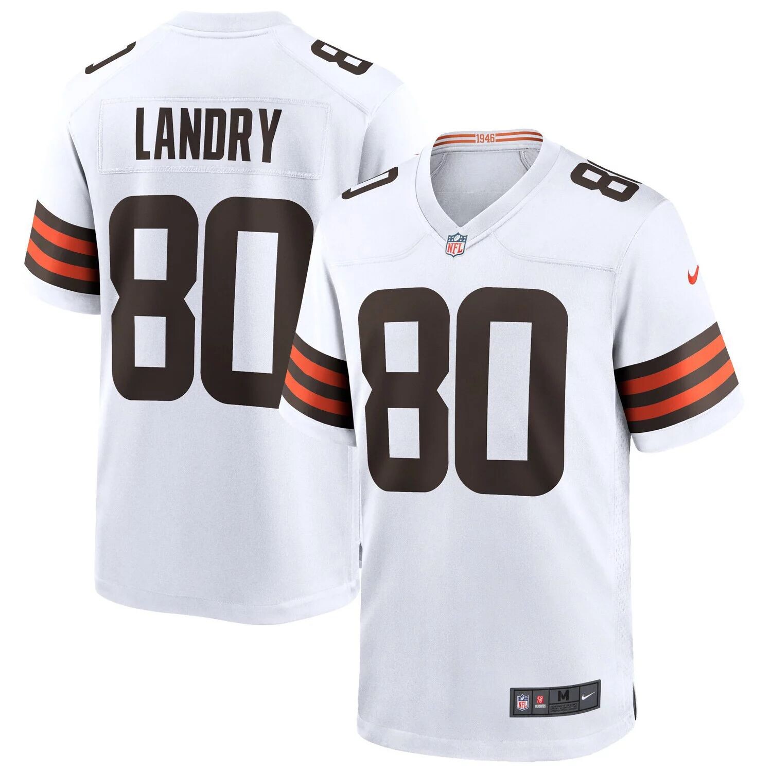 

Мужская белая игровая майка Jarvis Landry Cleveland Browns Nike, Белый