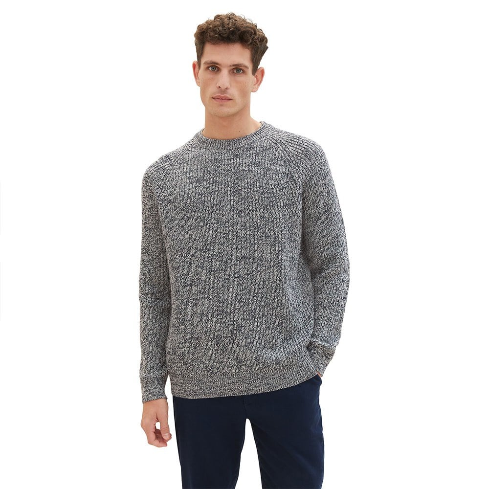 

Свитер Tom Tailor 1039709 Comfort Twotone Knit Crew Neck, серый