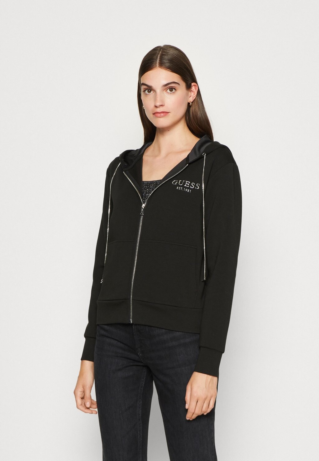 

Толстовка на молнии Guess, черный