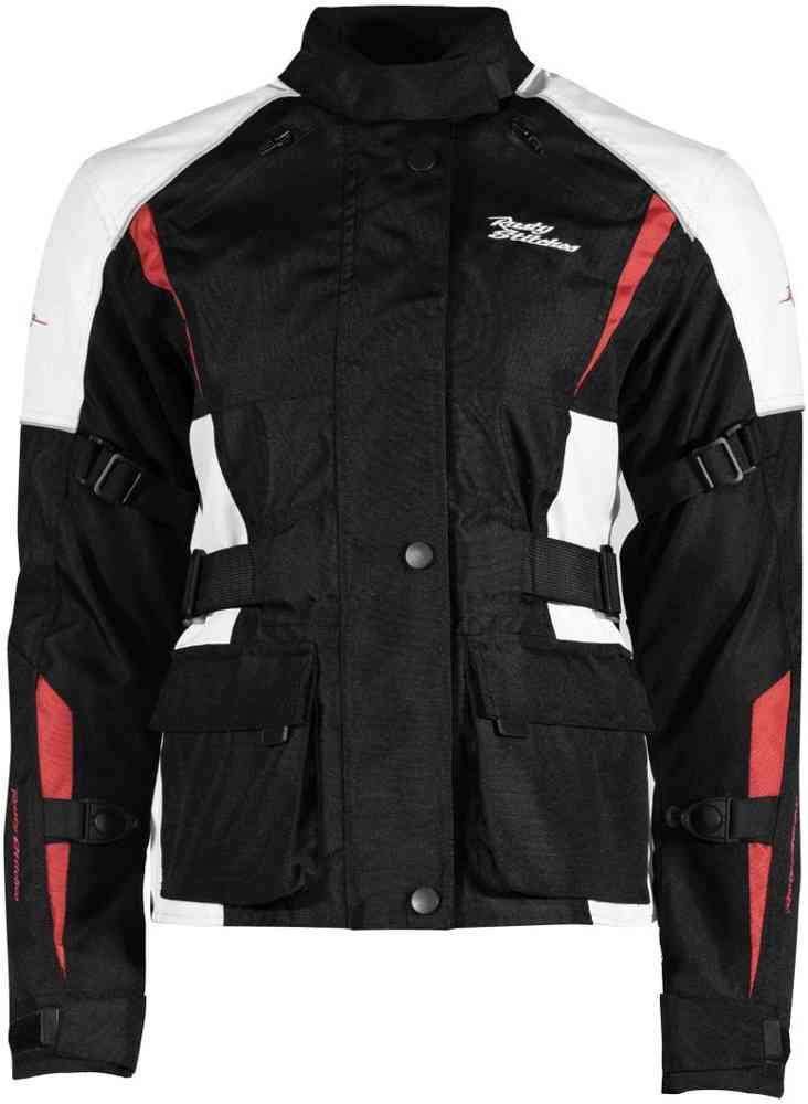 Женская мотоциклетная текстильная куртка Jenny Rusty Stitches, черный/белый/красный
