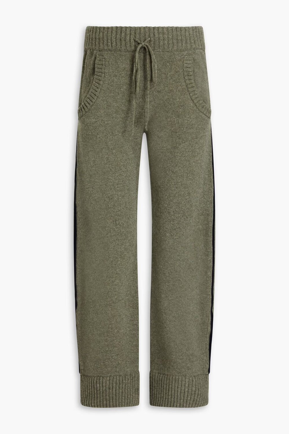 

Спортивные брюки из меланжевой шерсти Maison Margiela, армейский зеленый