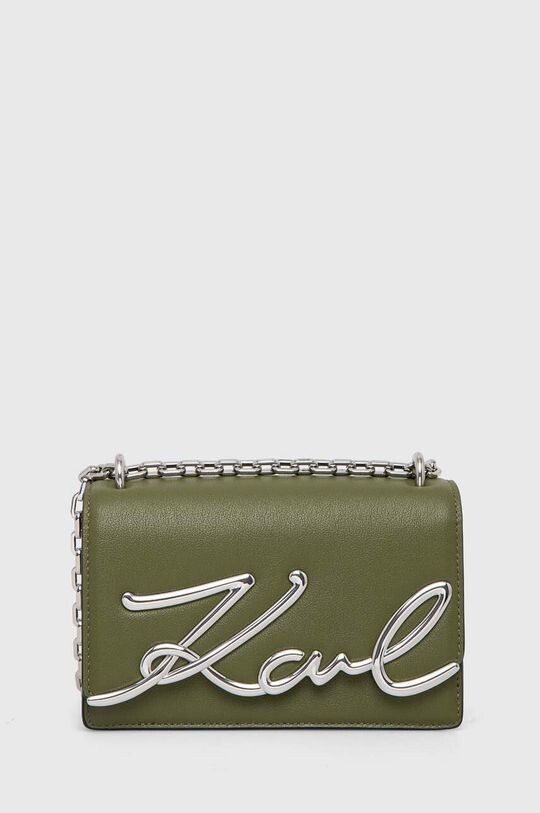 

Кожаная сумочка Карла Лагерфельда Karl Lagerfeld, зеленый