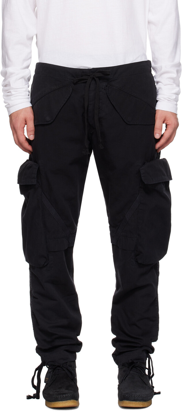 

Черные брюки-карго 34 GL Greg Lauren, Черный