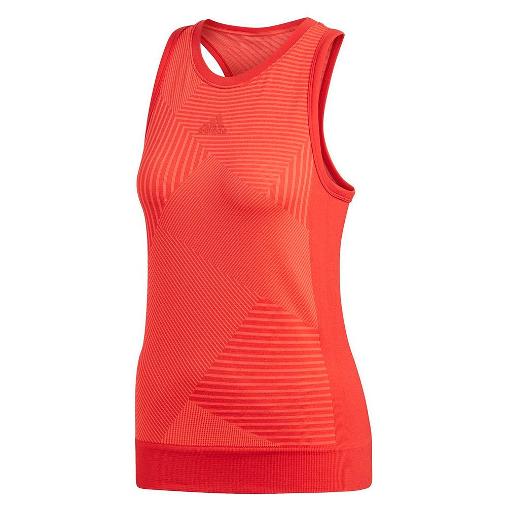 Футболка без рукавов. Женский топ теннисный adidas Barricade Tank - Scarlet.