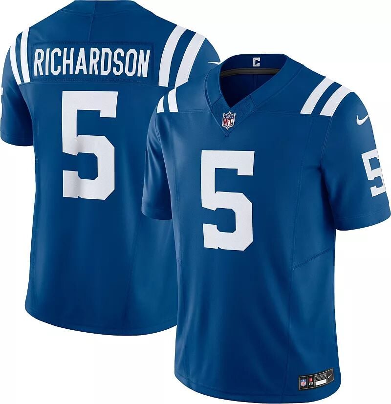 

Мужская синяя майка Nike Indianapolis Colts Anthony Richardson #5 Vapor Limited