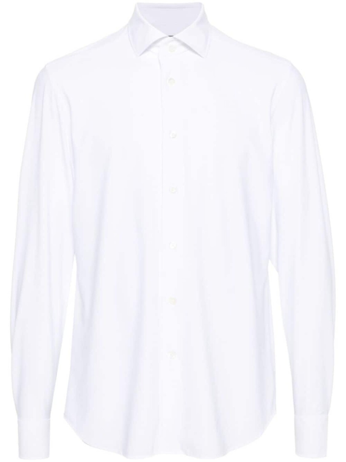

Corneliani рубашка из джерси с косым воротником, белый