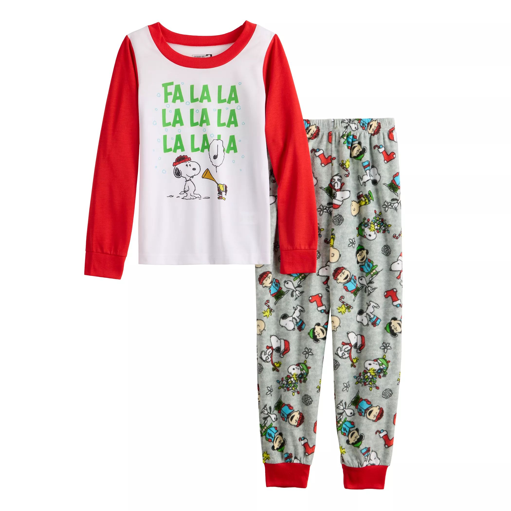 

Пижамный комплект Jammies For Your Families для девочек 4–12 лет с арахисом "Fa La La" Licensed Character