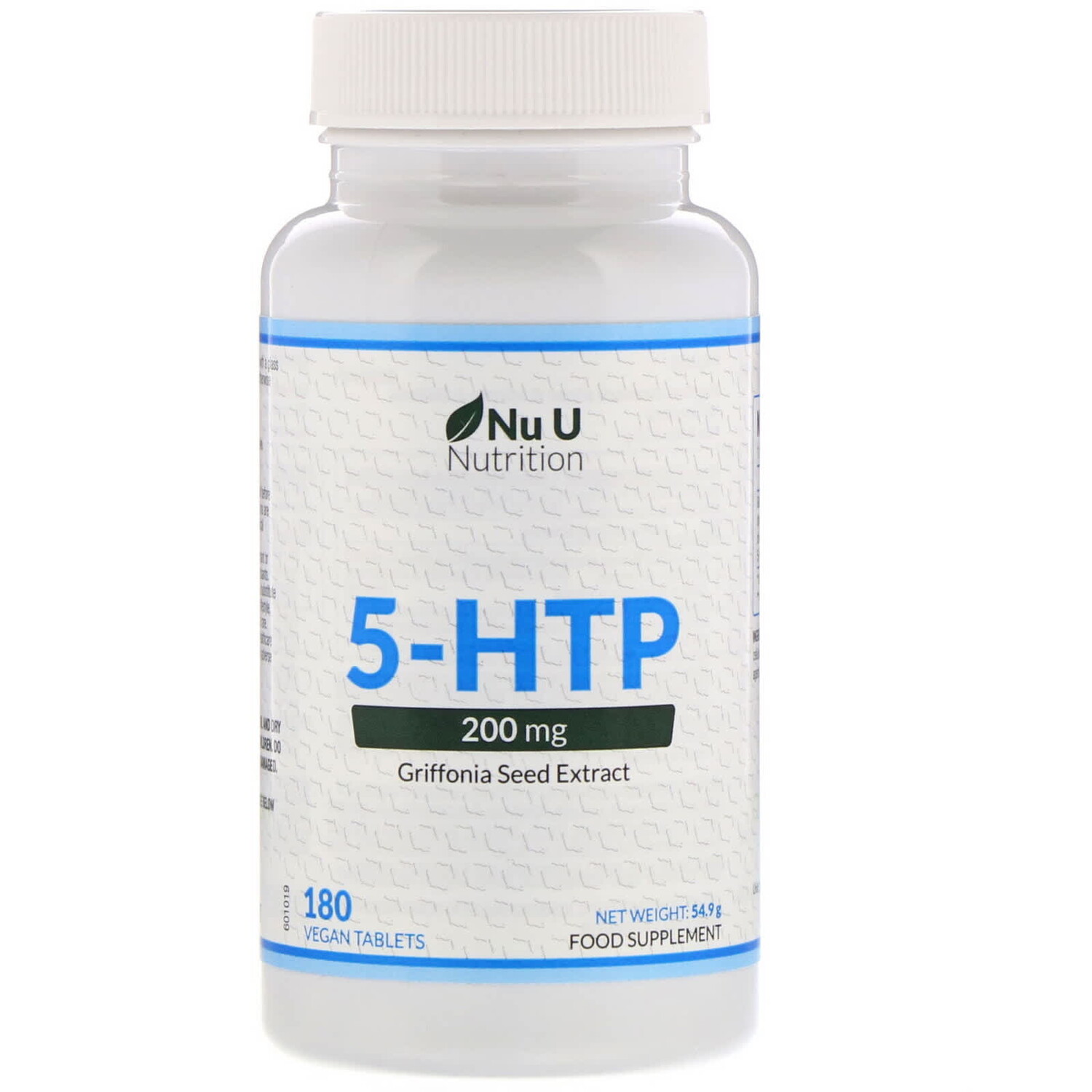 

5-гидрокситриптофан, 200 мг, 180 растительных таблеток, Nu U Nutrition