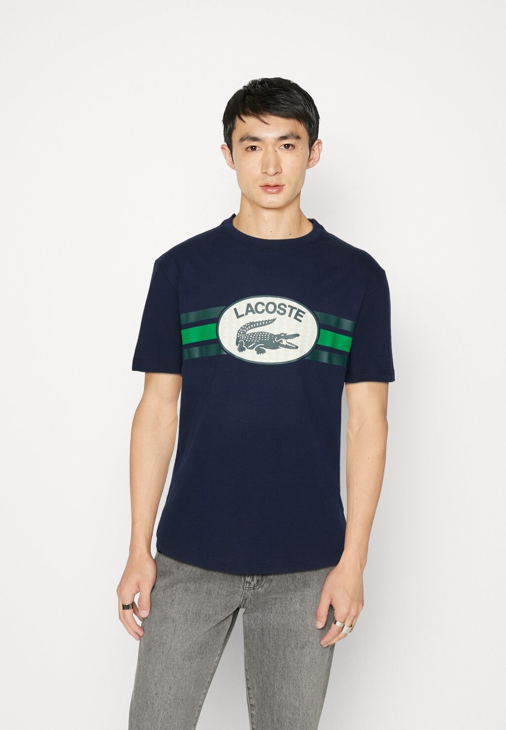 

Футболка с принтом Lacoste, темно-синий