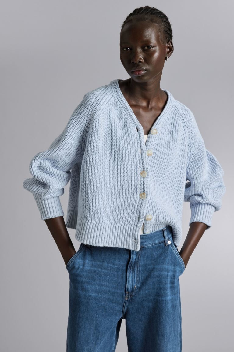 

Свободный кардиган и другие истории H&M, синий