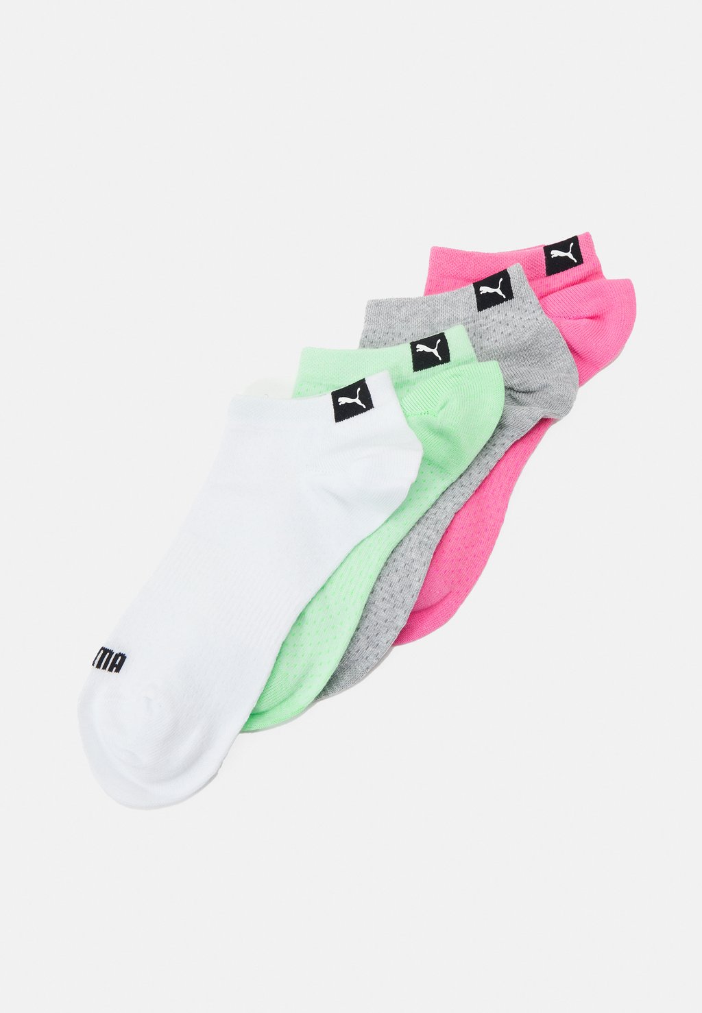 Носки WOMEN SNEAKER 4 PACK Puma, цвет pink/grey mélange combo/green/white combo