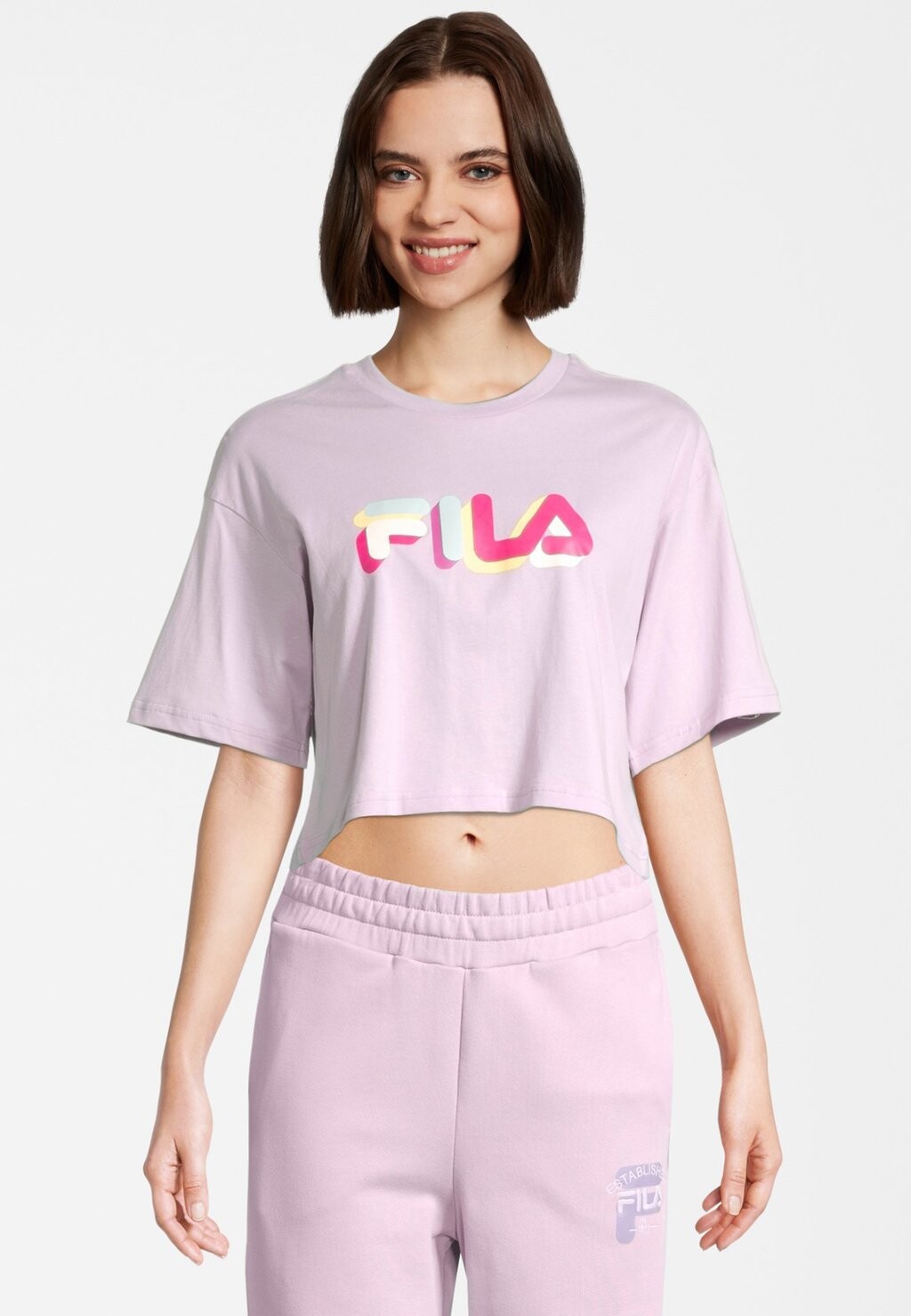 

Футболка с принтом Fila, Серый