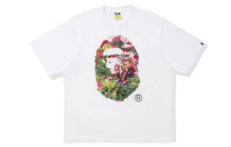 

Футболка Monkey47 X Bape унисекс A Bathing Ape, цвет White pastel