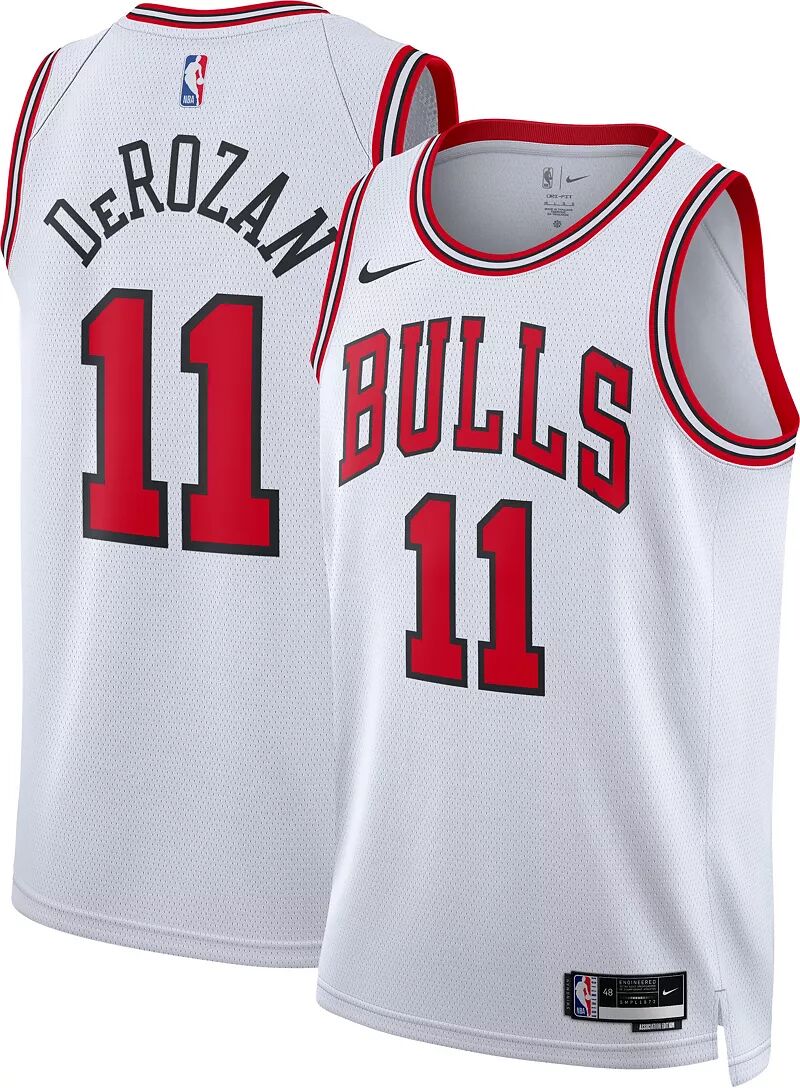 цена Мужская белая майка Nike Chicago Bulls Demar Derozan #11 Dri-FIT Swingman