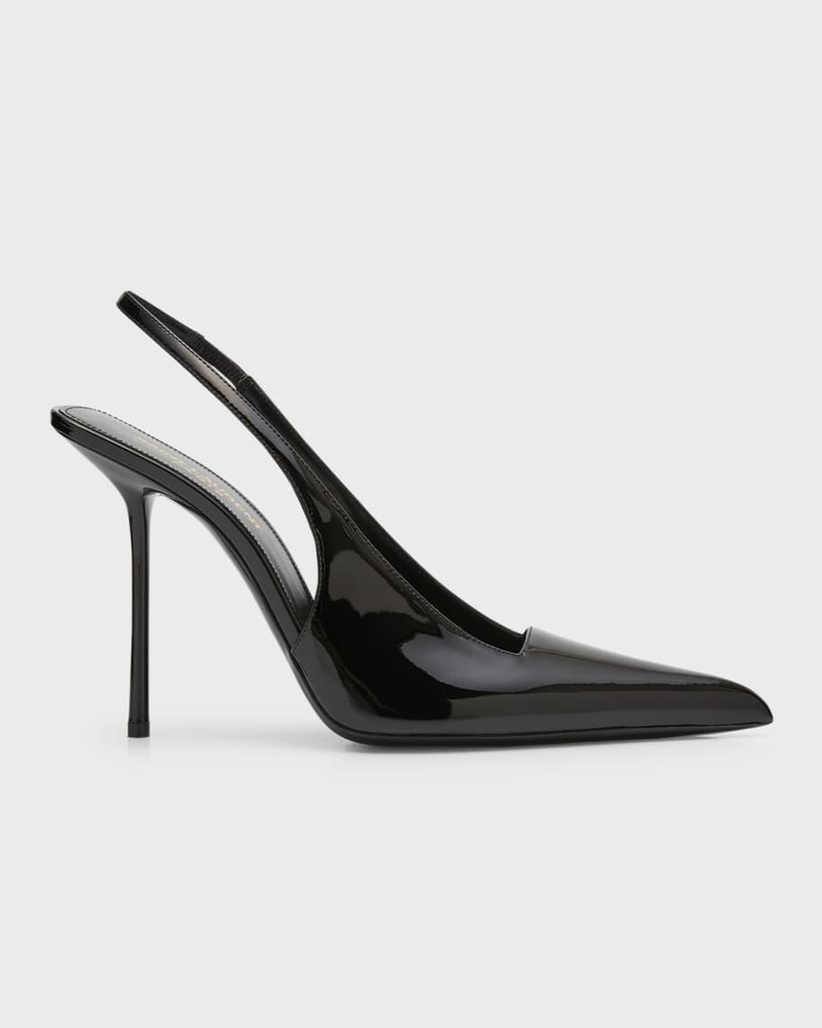 

Патентованные туфли-лодочки Paloma с ремешком на пятке Saint Laurent