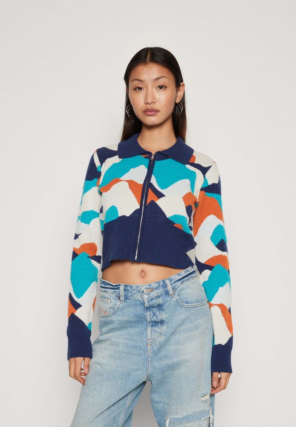 

Кардиган SOMETHINGNEW ЖАККАРДОВЫЙ КАРДИГАН, цвет navy/lorry