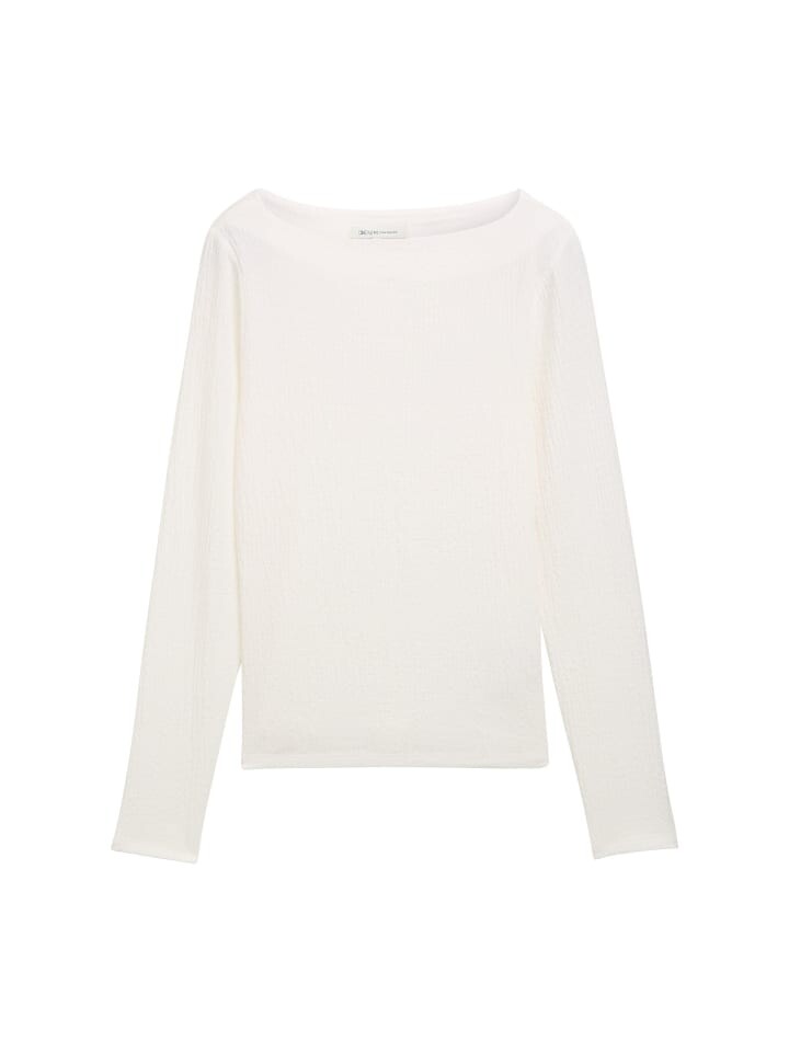 

Футболка TOM TAILOR Denim Langarmshirt, цвет off white