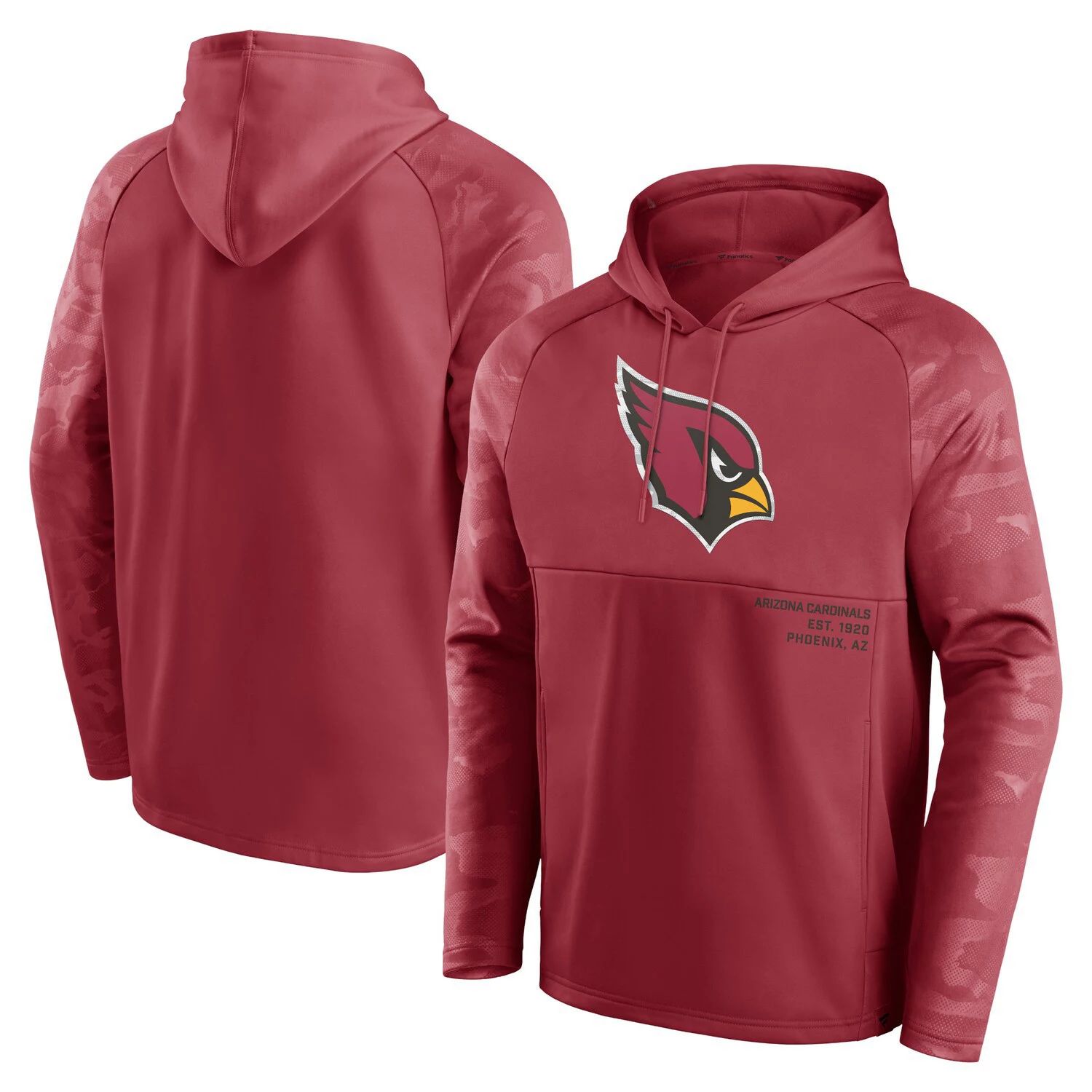 

Мужская фирменная толстовка с капюшоном Cardinal Arizona Cardinals Shade Defender реглан Fanatics