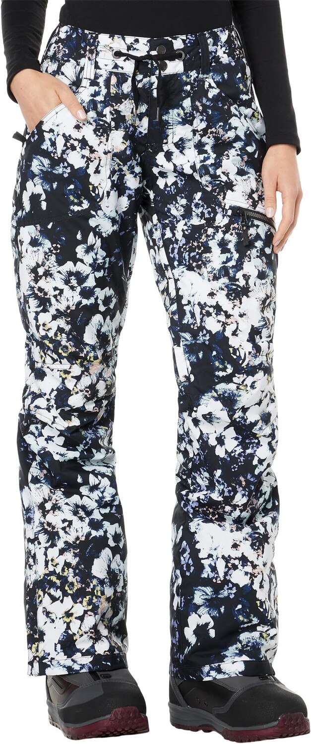 

Брюки Nadia Printed Pants Roxy, цвет True Black Black Flowers