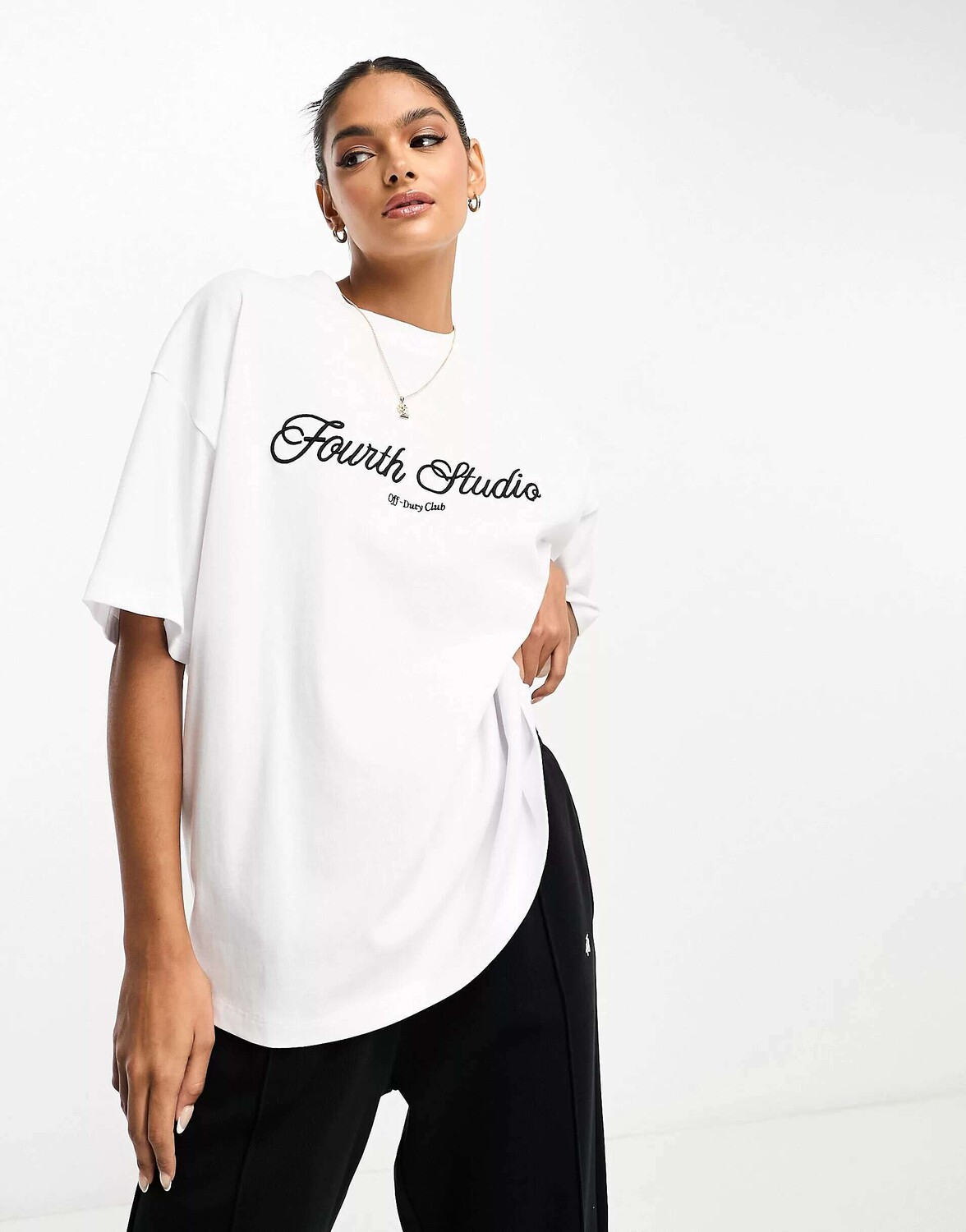 

Белая объемная футболка Lounge Studio 4th & Reckless Marni, Белый