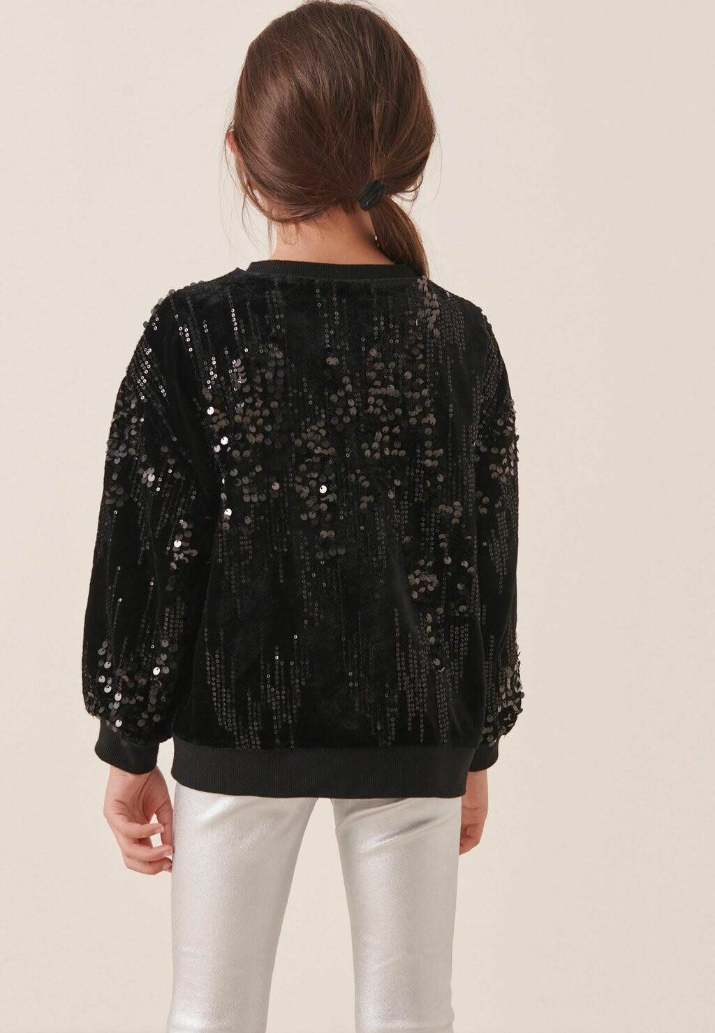 

Толстовка Crew Next, цвет black silver sequin