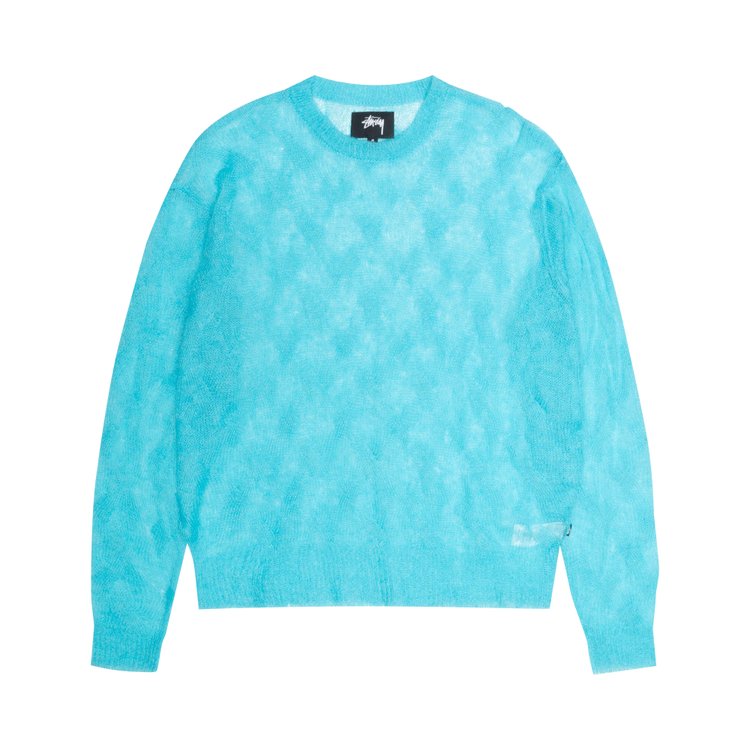 

Свитер Stussy Loose Knit Cross Cable Sweater, бирюзовый