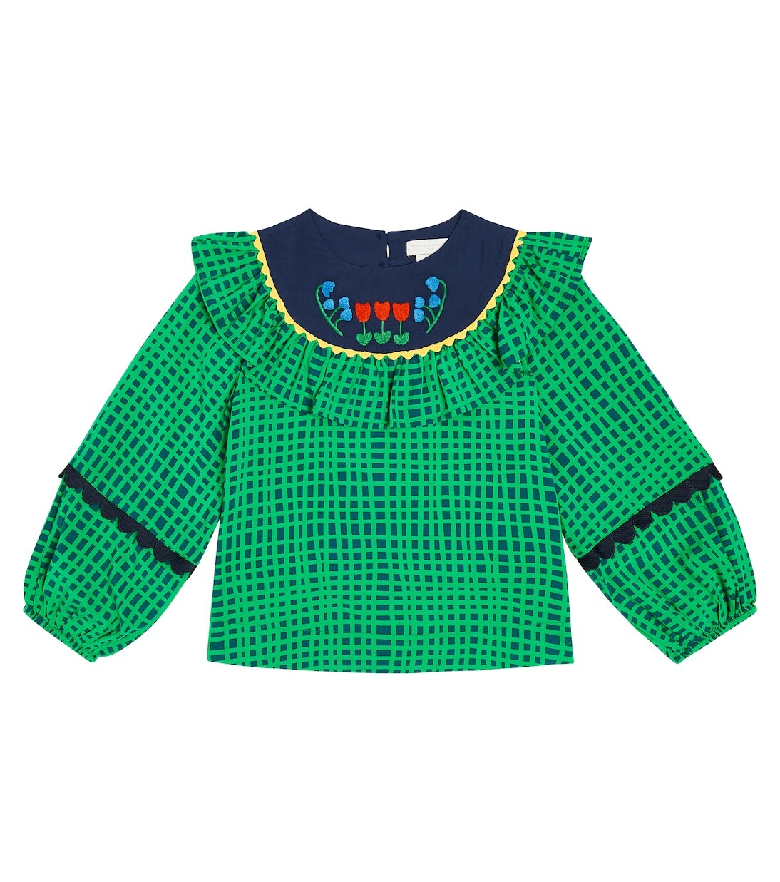 

Полосатый топ с вышивкой Stella Mccartney Kids, мультиколор