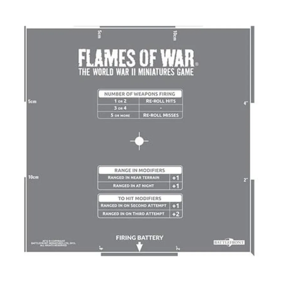 

Артиллерийский шаблон (травленый), Flames of War - WWII - Dice, Gaming Aids, Paints & Brushes (4th Edition)