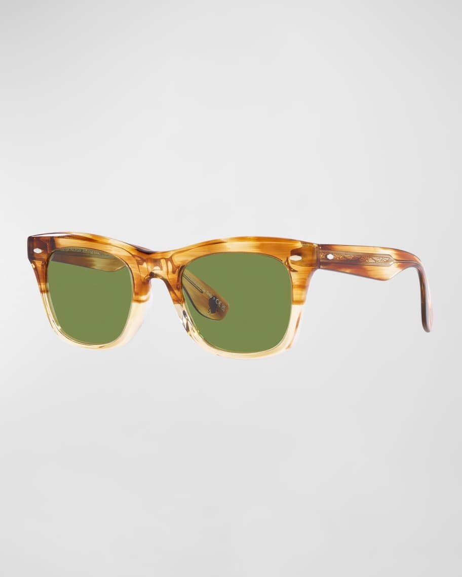 

Квадратные солнцезащитные очки из ацетата с омбре Brunello Cucinelli & Oliver Peoples