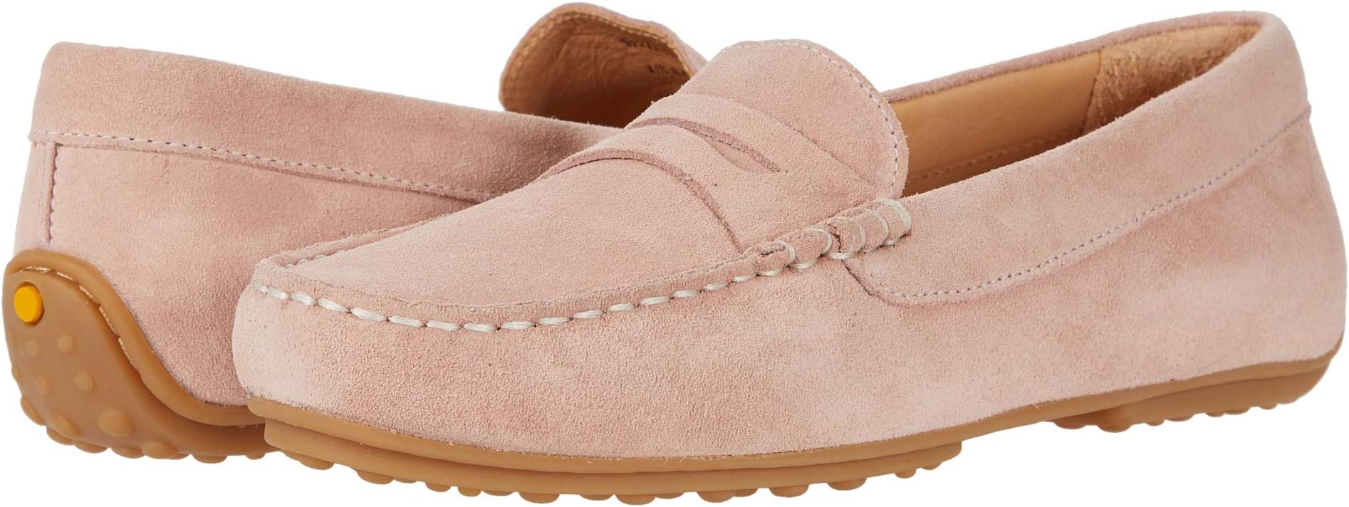 

Лоферы Free Spirit For Her Samuel Hubbard, цвет Petal Pink Suede/White Topstitch/Gum Sole