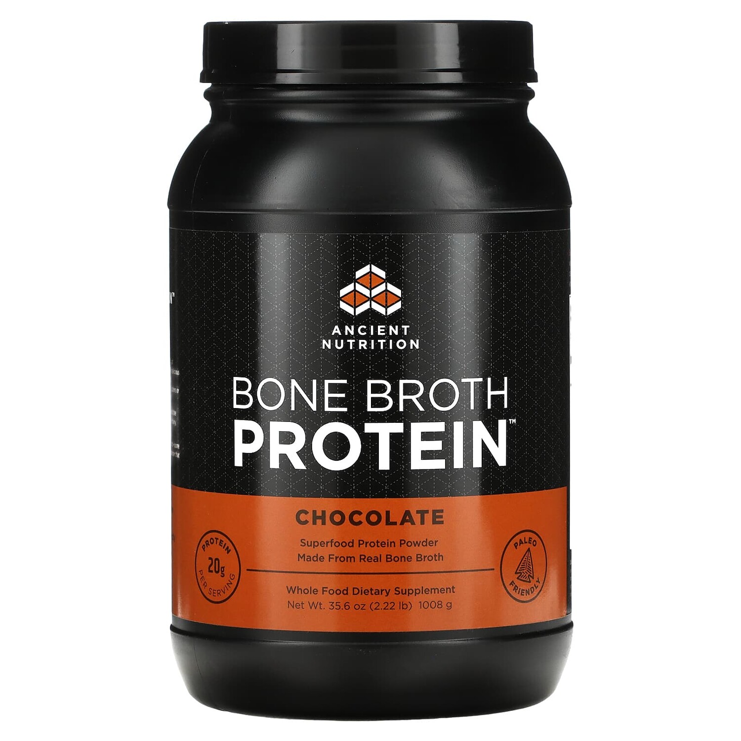 

Белок из костного бульона, Шоколад, 1008 г (35.6 oz), Dr. Axe / Ancient Nutrition