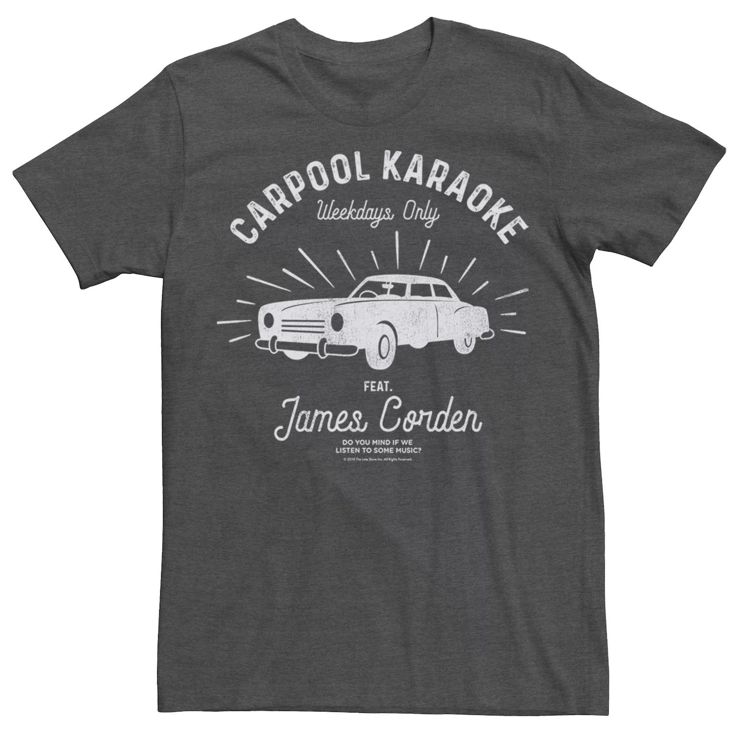 Мужская футболка The Late Late Show с винтажной футболкой James Cordon Carpool Licensed Character